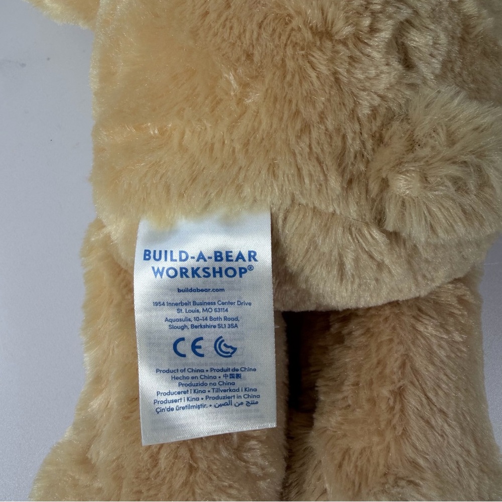 Build-A-Bear Light Brown & Cream Plush Teddy with Paw Patch - Picture 4 of 4